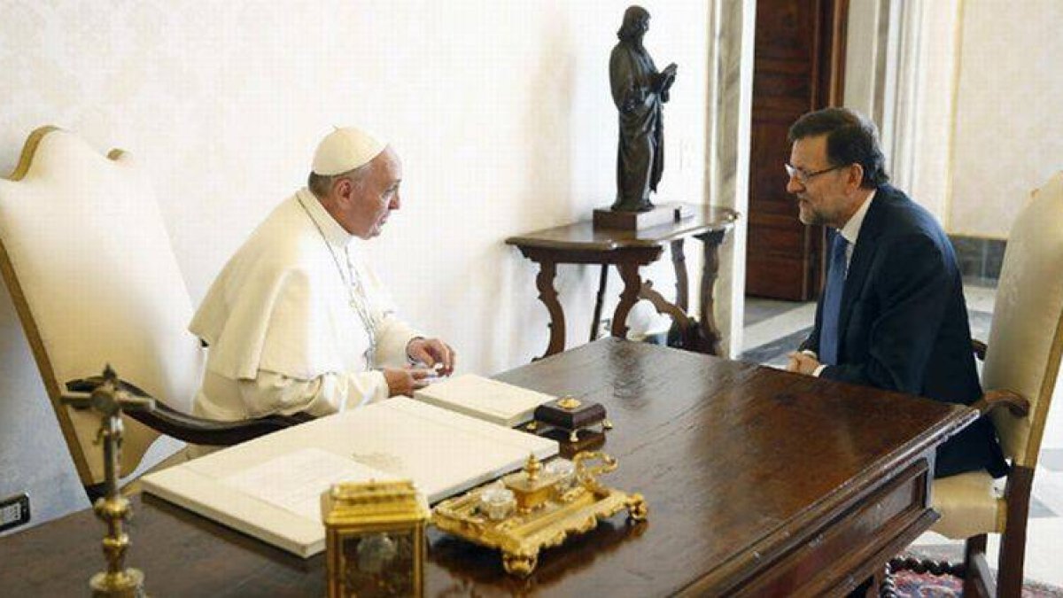 Rajoy, recibido este lunes en audiencia por el papa Francisco.