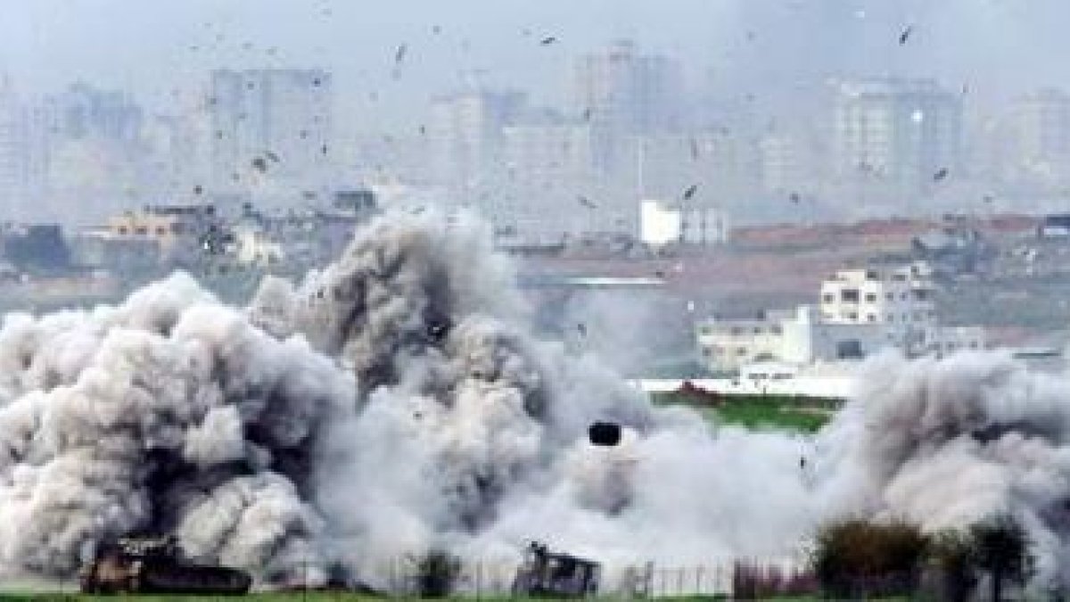 Vista de un ataque israelí en la Franja de Gaza, el 16 de enero del 2009.