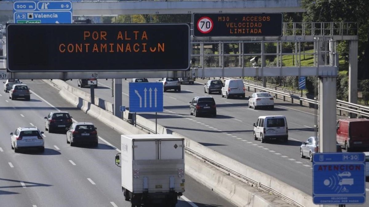 La autovía M-30 de circunvalación de Madrid.