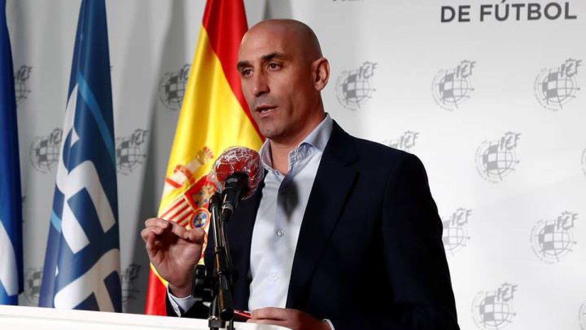 El presidente de la Real Federación Española de Fútbol Luis Rubiales. EFE