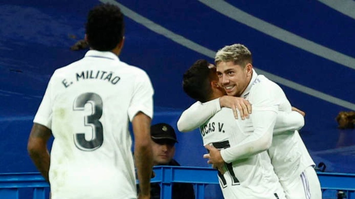 Lucas y Valverde desatascaron al Madrid con sus goles. R. JIMÉNEZ