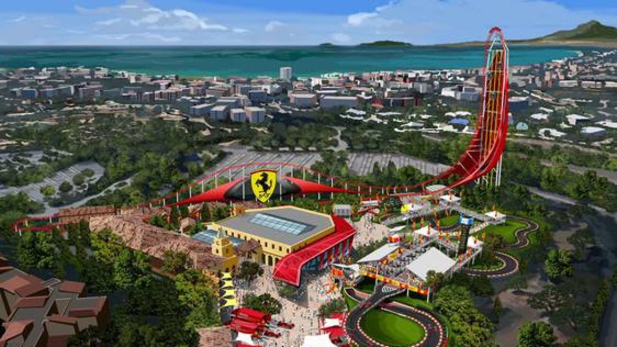 Vista general de cómo será el parque temático de Ferrari en Port Aventura.