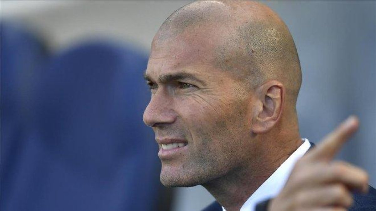 Zidane, en un partido con el Madrid.