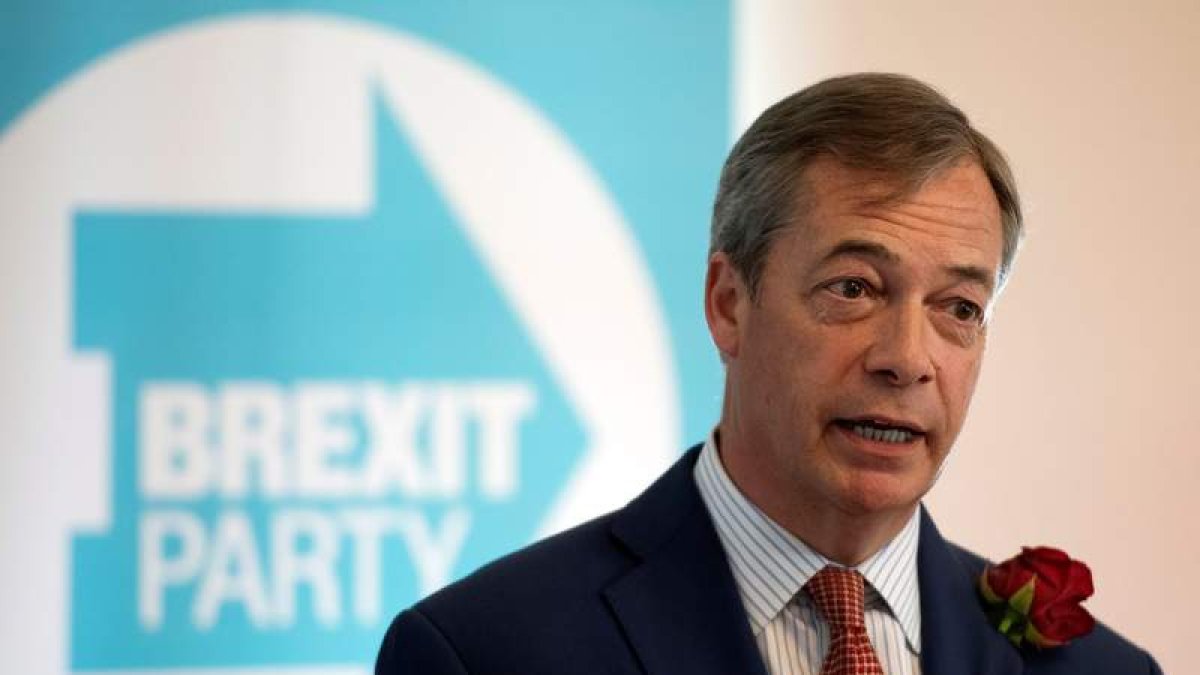 El eurodiputado británico del Partido del Brexit, Nigel Farage. WILL OLIVER