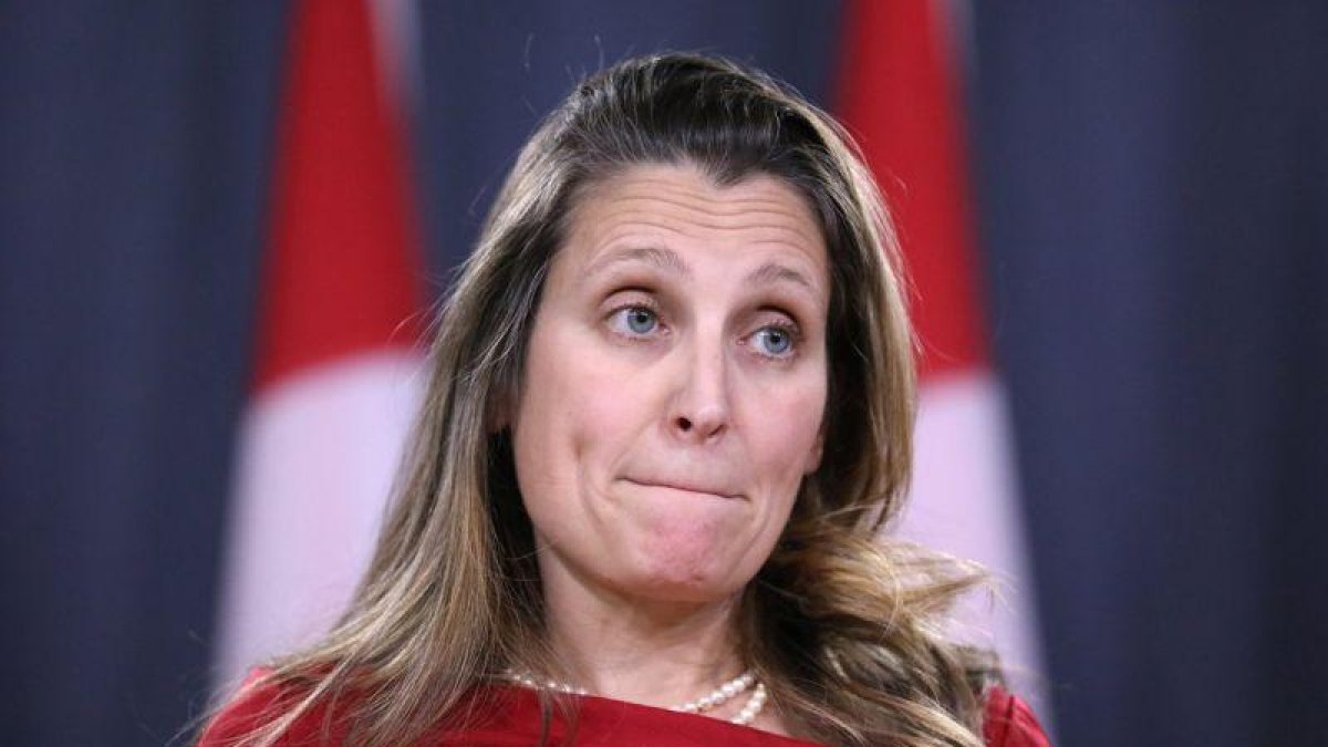 La ministra canadiense Chrystia Freeland.