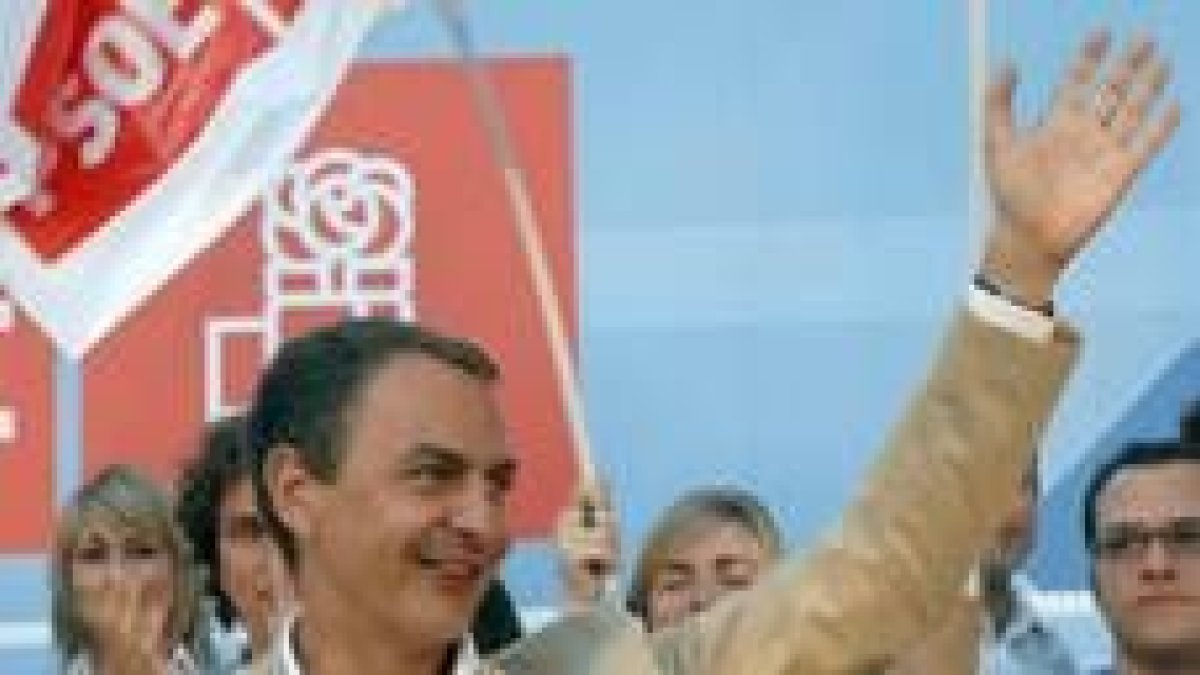 José Luis Rodriguez Zapatero, durante el mitin en el que intervino en Jerez