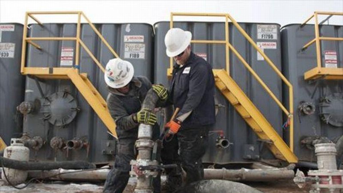 Trabajadores del fracking.