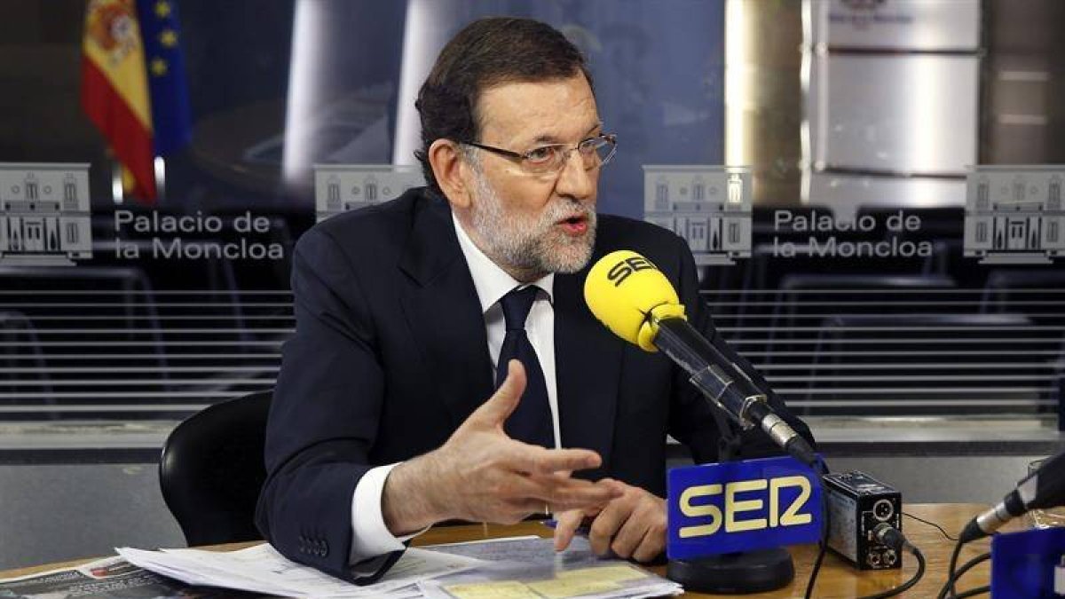 Mariano Rajoy durante la entrevista de ayer en la SER.