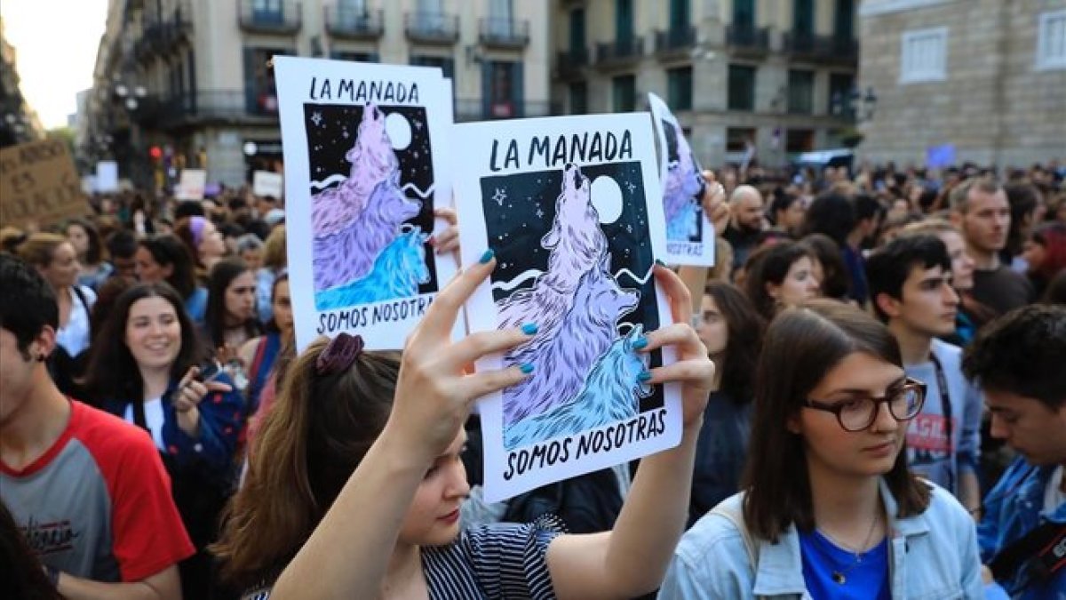Una manifestación , el pasado abril , contra la violencia machista a raíz del caso de la Manada.