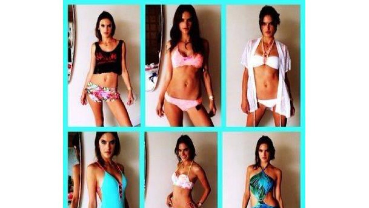 La modelo brasileña luciendo algunos de los biquinis de Victoria's Secret, en su cuenta de Instagram.