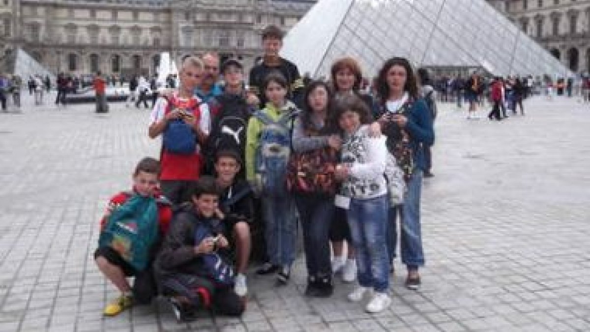 Alumnos del colegio Teleno, durante su visita a Francia.