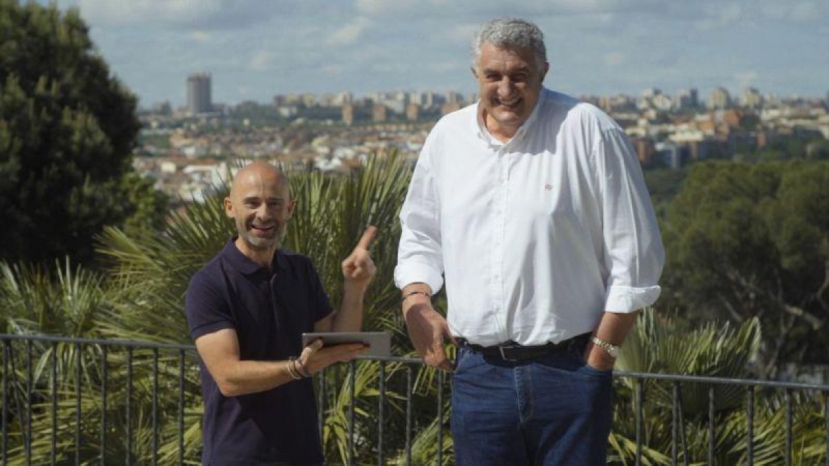 Antonio Lobato con Fernando Romay, en 'Desafía tu mente'.