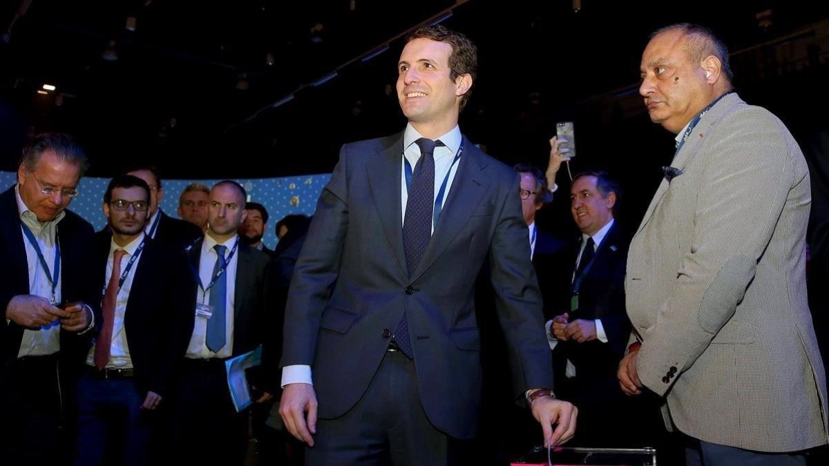 Pablo Casado, en el Congreso del Partido Popular Europeo.