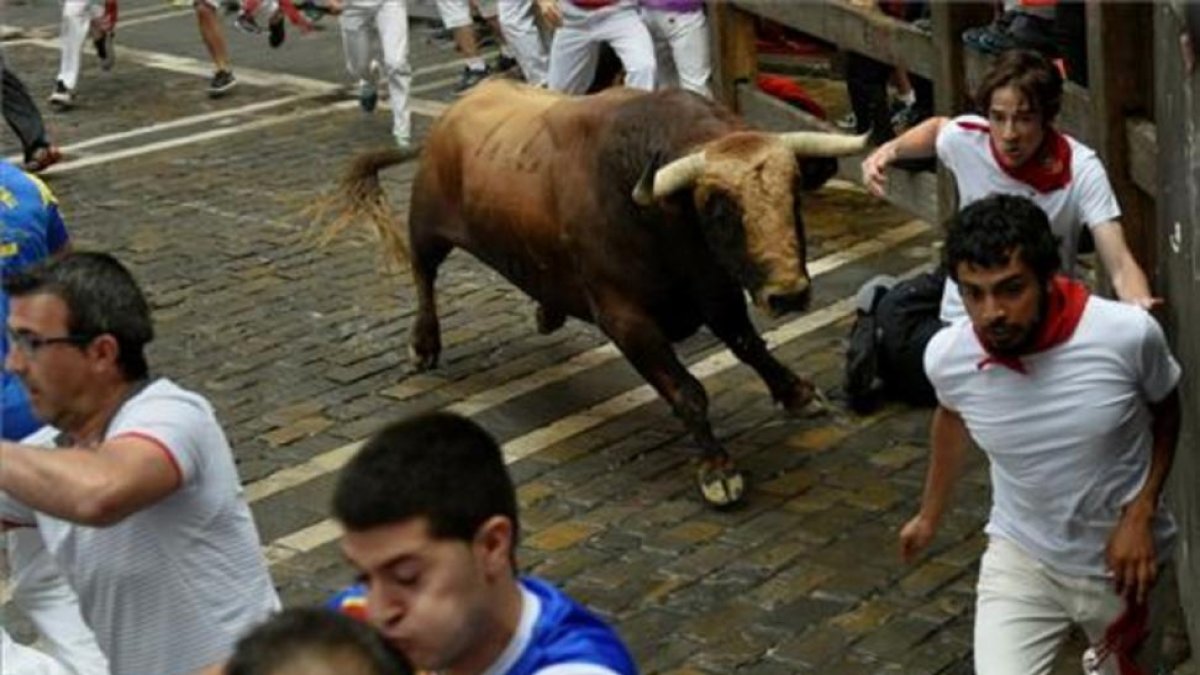 Tercer encierro de San Fermín 2017.