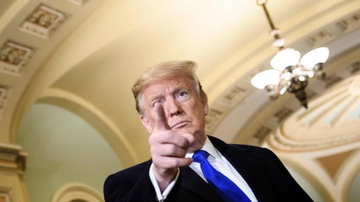 El presidente de los Estados Unidos, Donald Trump, en conferencia de prensa.