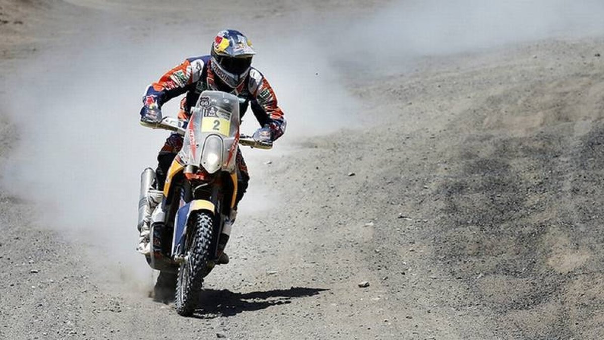 Marc Coma, durante una de las etapas del Dakar por tierras chilenas.