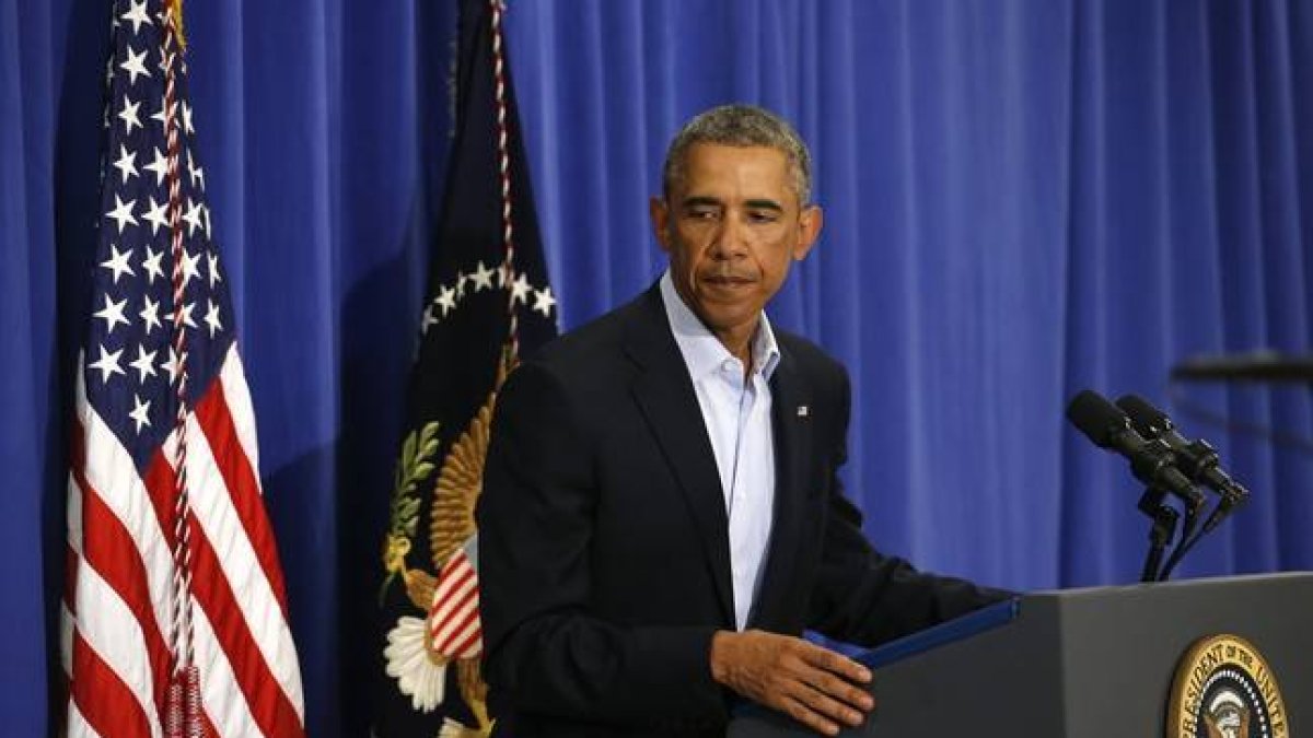 El presidente de Estados Unidos, Barack Obama, durante su intervención este miércoles.