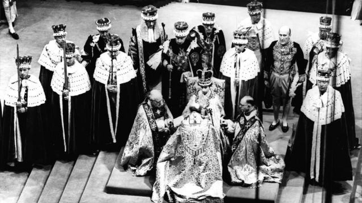 Ceremonia de coronación de la reina Isabel II en 1953.