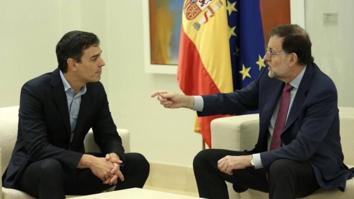 Pedro Sánchez y Mariano Rajoy, el pasado 6 de julio en la Moncloa.
