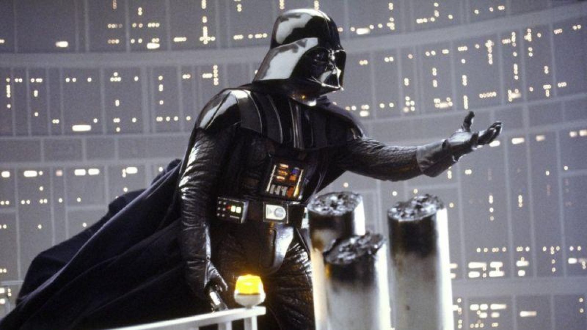 Escena donde Darth Vader se pelea con Luke Skywalker.