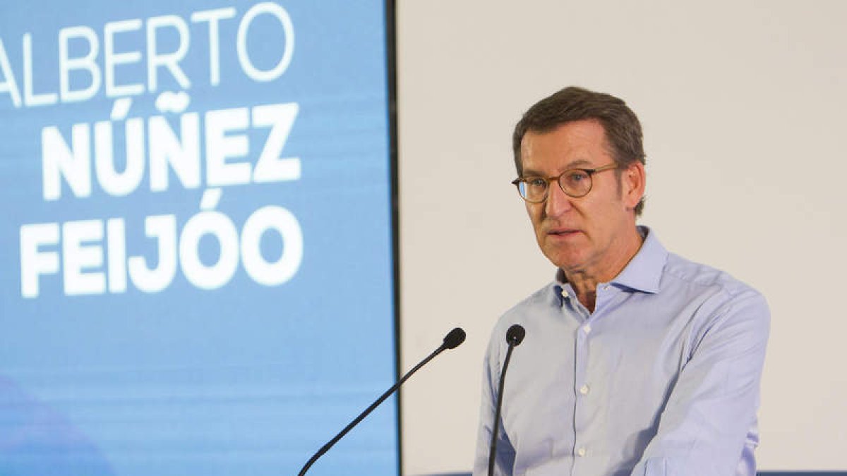 Imagen del presidente del PP, Alberto Núñez Feijóo. SALVADOR SAS