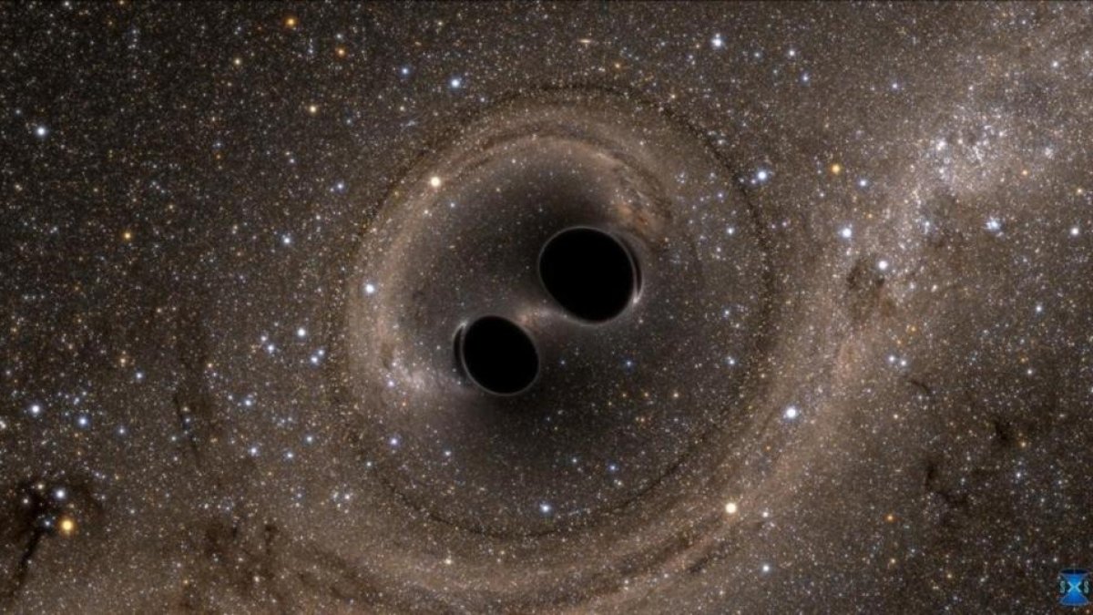 Simulación de ordenador de un agujero negro.