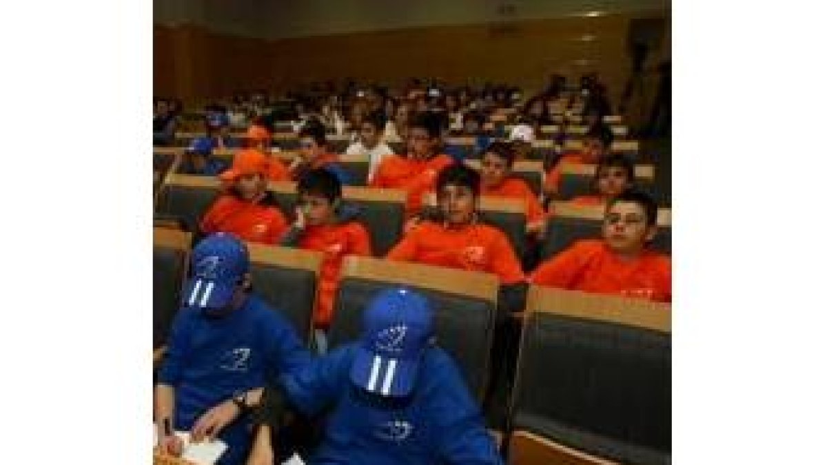 Algunos de los alumnos participantes, en la Casa de la Cultura