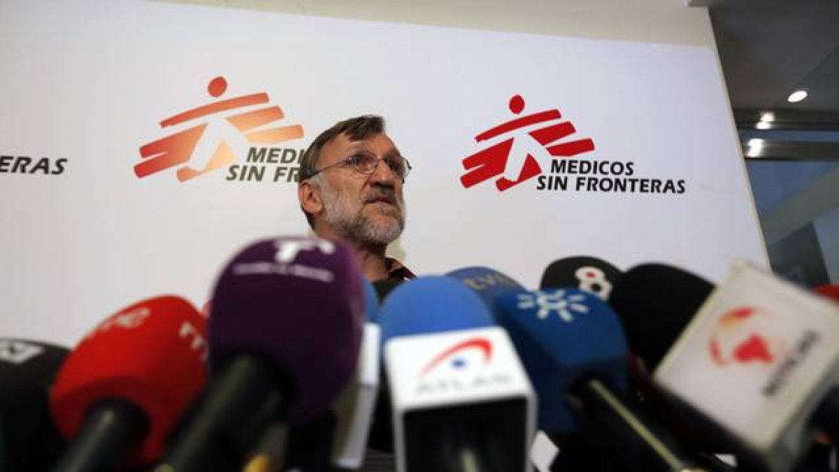 El presidente de Médicos sin Fronteras España, José Antonio Bastos, en julio del 2013.