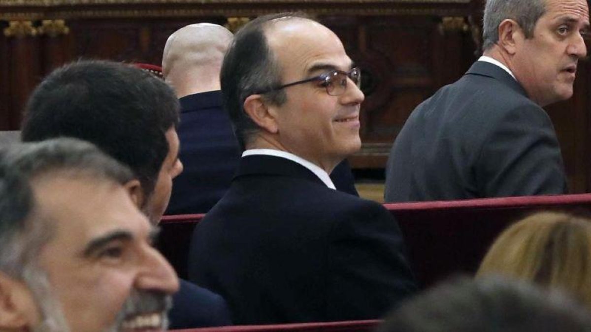El exconseller Jordi Turull, durante una sesión del juicio en el Supremo.