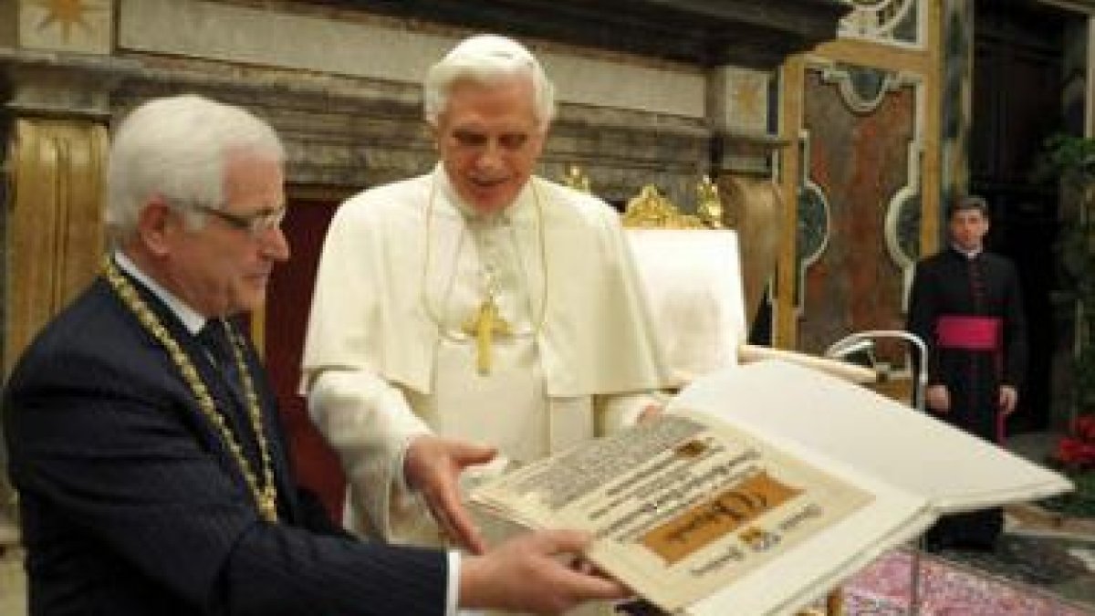 El Papa, ayer en un acto oficial en el Vaticano.