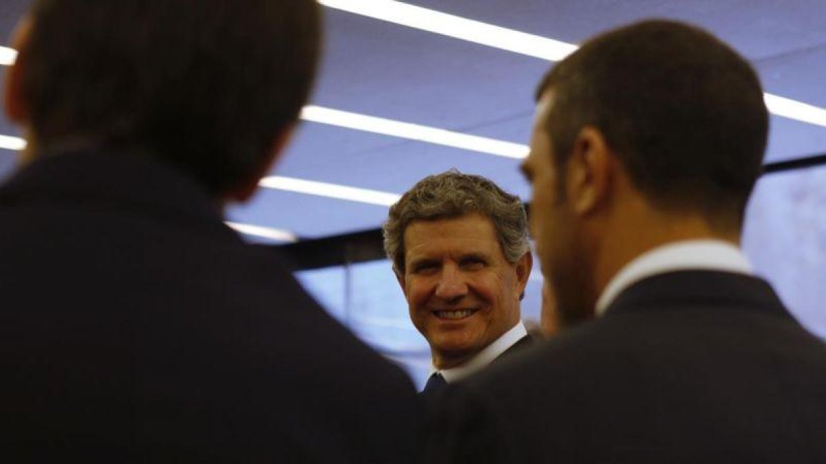 Francisco J. Riberas, tras la asamblea del IEFE en Barcelona.