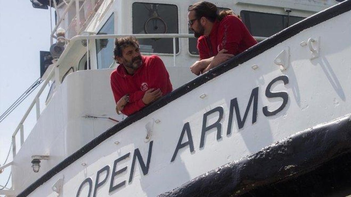 Oscar Camps, fundador y director de Pro Activa Open Arms, en su barco.
