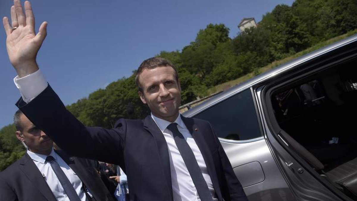 El presidente francés Emanuel Macron, ayer en París. BERTRAND GUAY / POOL