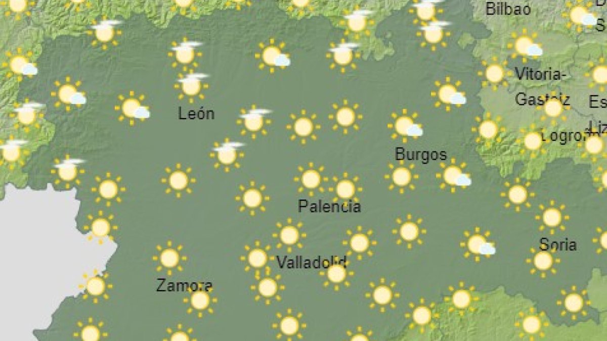 Previsión del tiempo para hoy en León. AEMET