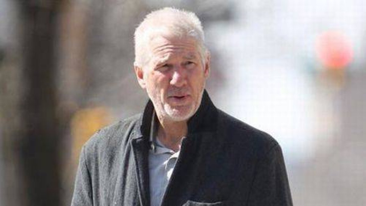 Richard Gere, caracterizado como un mendigo para el rodaje de 'Time out of mind', en Nueva York.