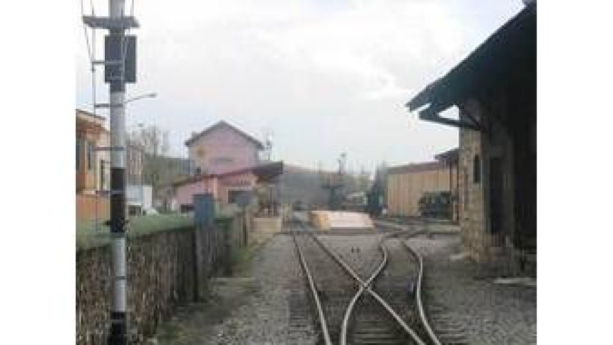 Estación de Feve de Cistierna donde se realizarán los actos del día del ferroviario