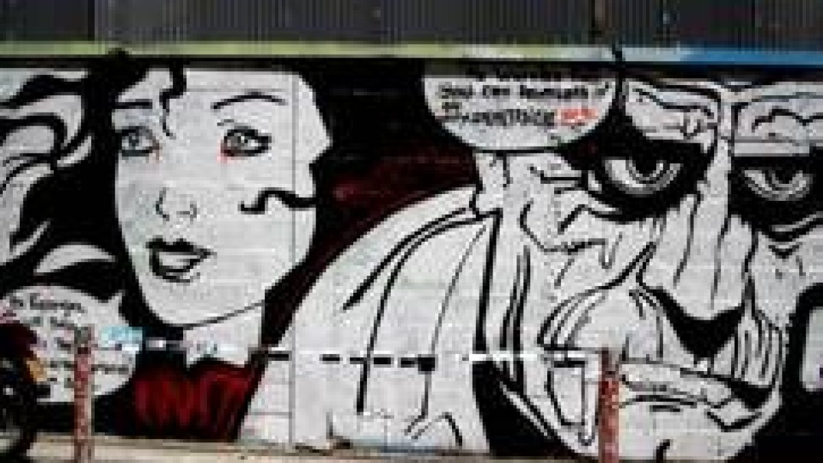 Imagen de uno de los grafitis que estos días pueden verse en las calles de la ciudad