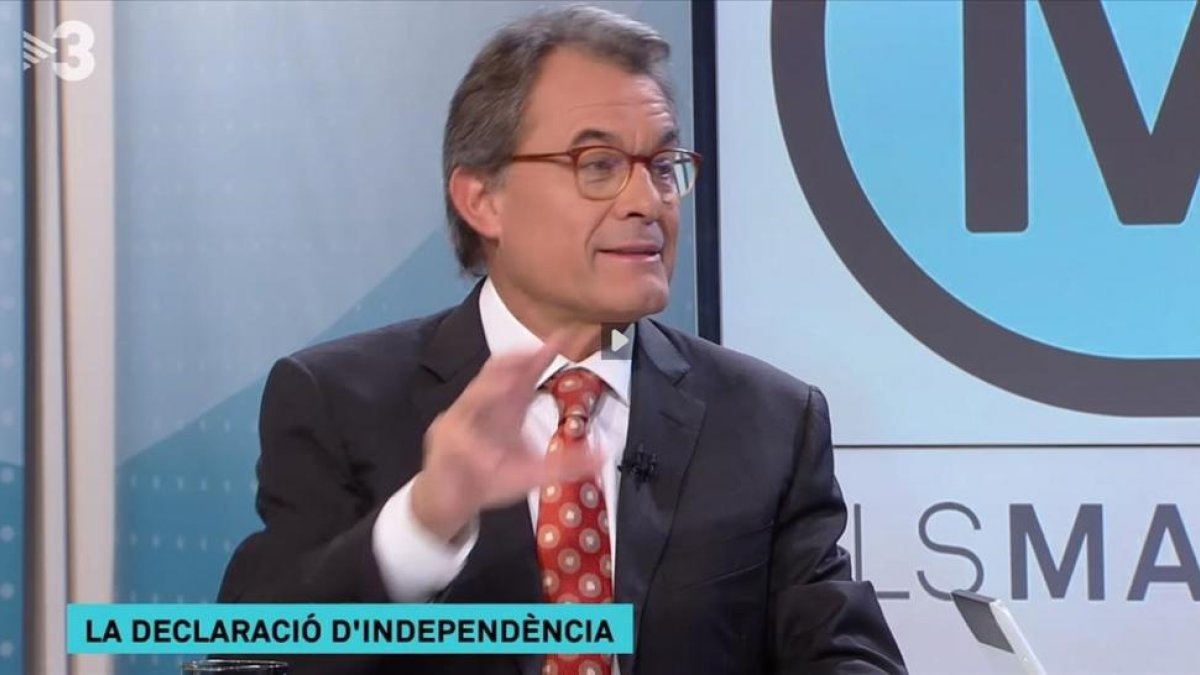 El expresidente Artur Mas en el programa Els matins, de TV-3.