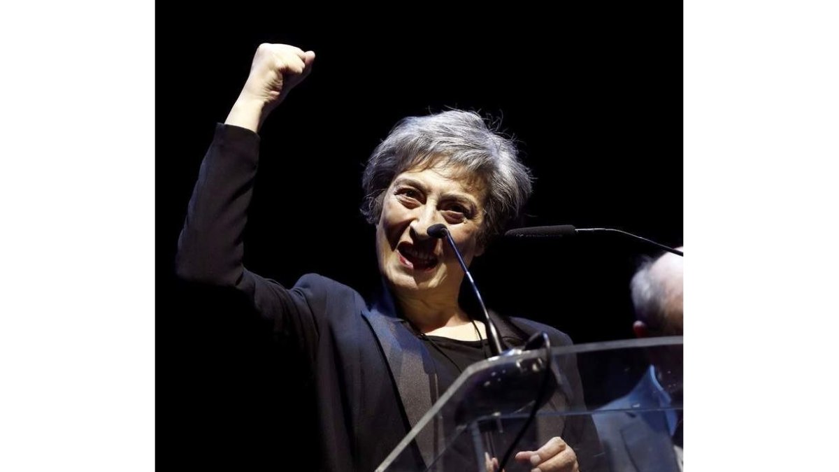 Berta Ojea, de la Unión de Actores, en la gala del 9 de marzo. M.