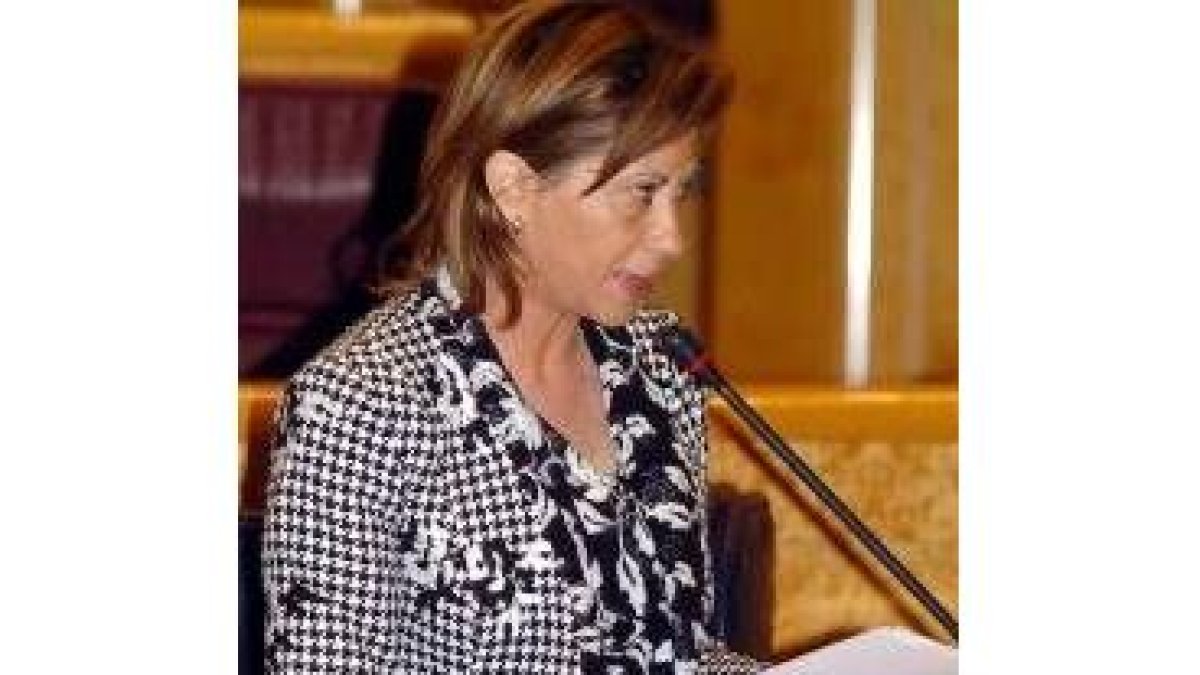 Elena Espinosa, durante su comparecencia de ayer en el Senado
