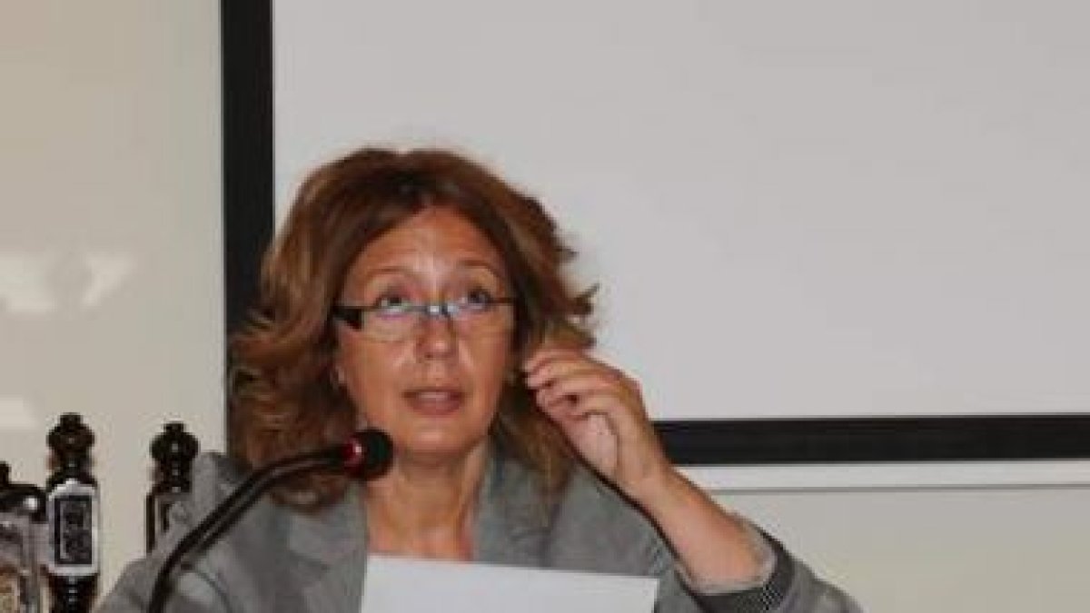 Ana María Martínez Olalla, ayer, en su intervención en el curso sobre contaminación.
