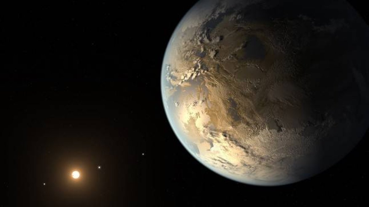 Imagen que recrea el aspecto del planeta Kepler-186f, recientemente descubierto en la constelación del Cisne.