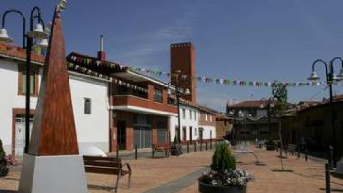 Plaza de Lagarón, en la localidad de Onzonilla, en una imagen de archivo.