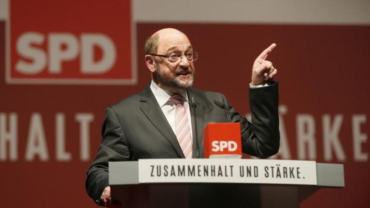 Martin Schulz, en un acto del partido en Orscholz.