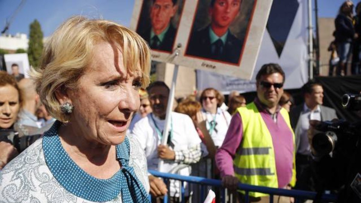 La presidenta del PP en Madrid, Esperanza Aguirre.