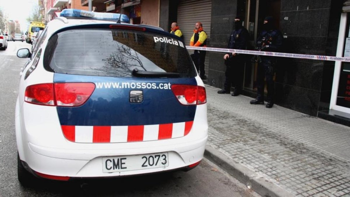 Un coche patrulla  de los Mossos dEsquadra.