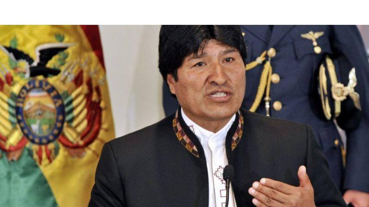 Evo Morales, durante una rueda de prensa.