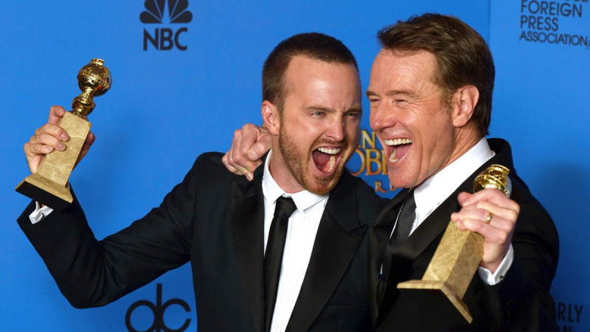 Aaron Paul y Bryan Cranston, de ‘Breaking Bad’.