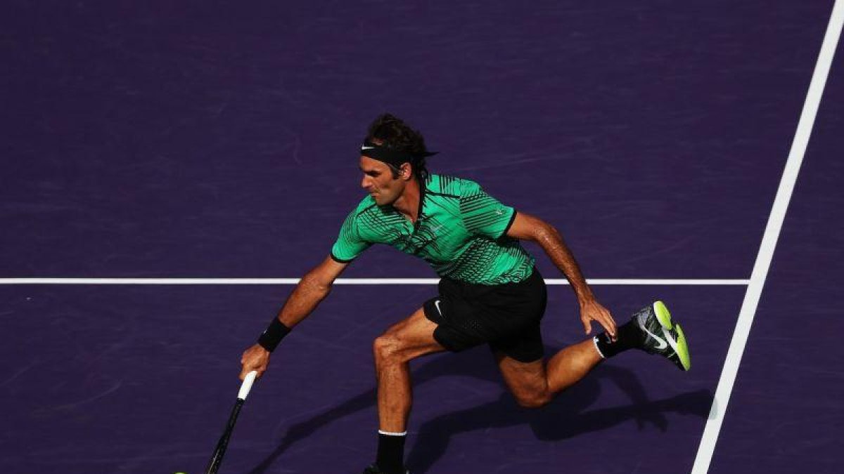 Roger Federer ya está en semifinales de Miami.