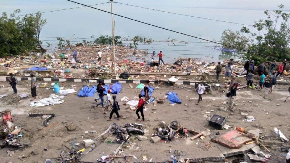 Imagen del paisaje, tras el tsunami.